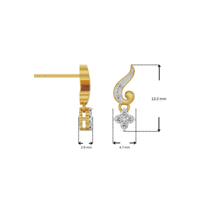 Gleaming Akira Lab Grown Diamond Earrings 9KT