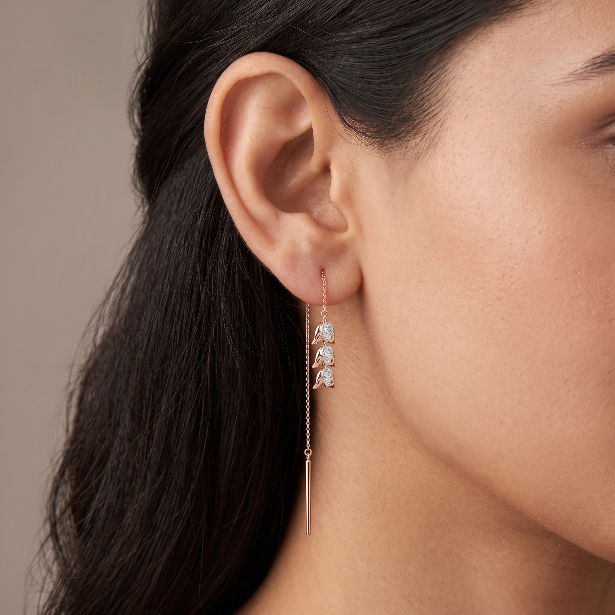 Floral Splendor Lab Grown Diamond Earrings