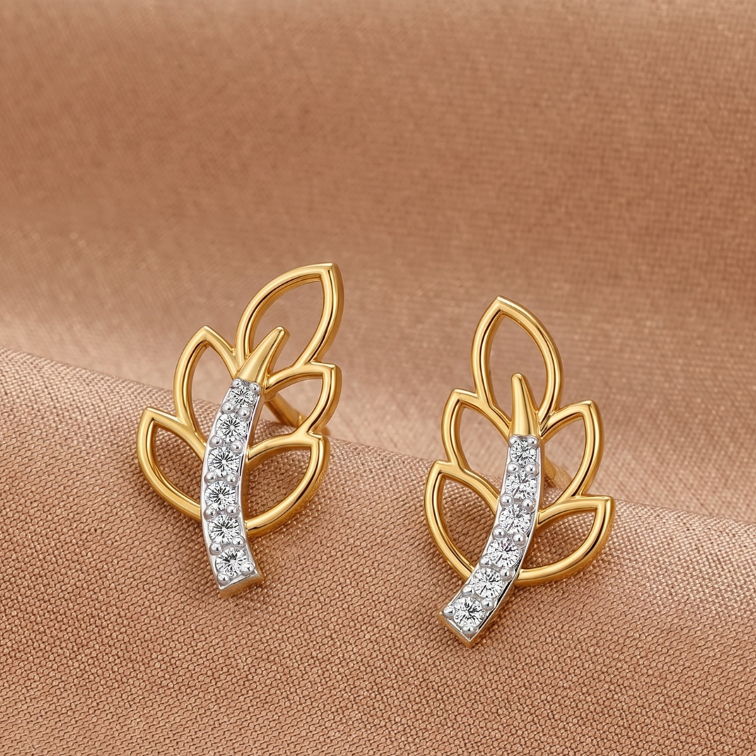 Petal Swag Lab Grown Diamond Earrings