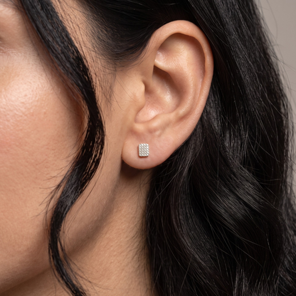 Glamorous Lab Grown Diamond Cluster Earrings