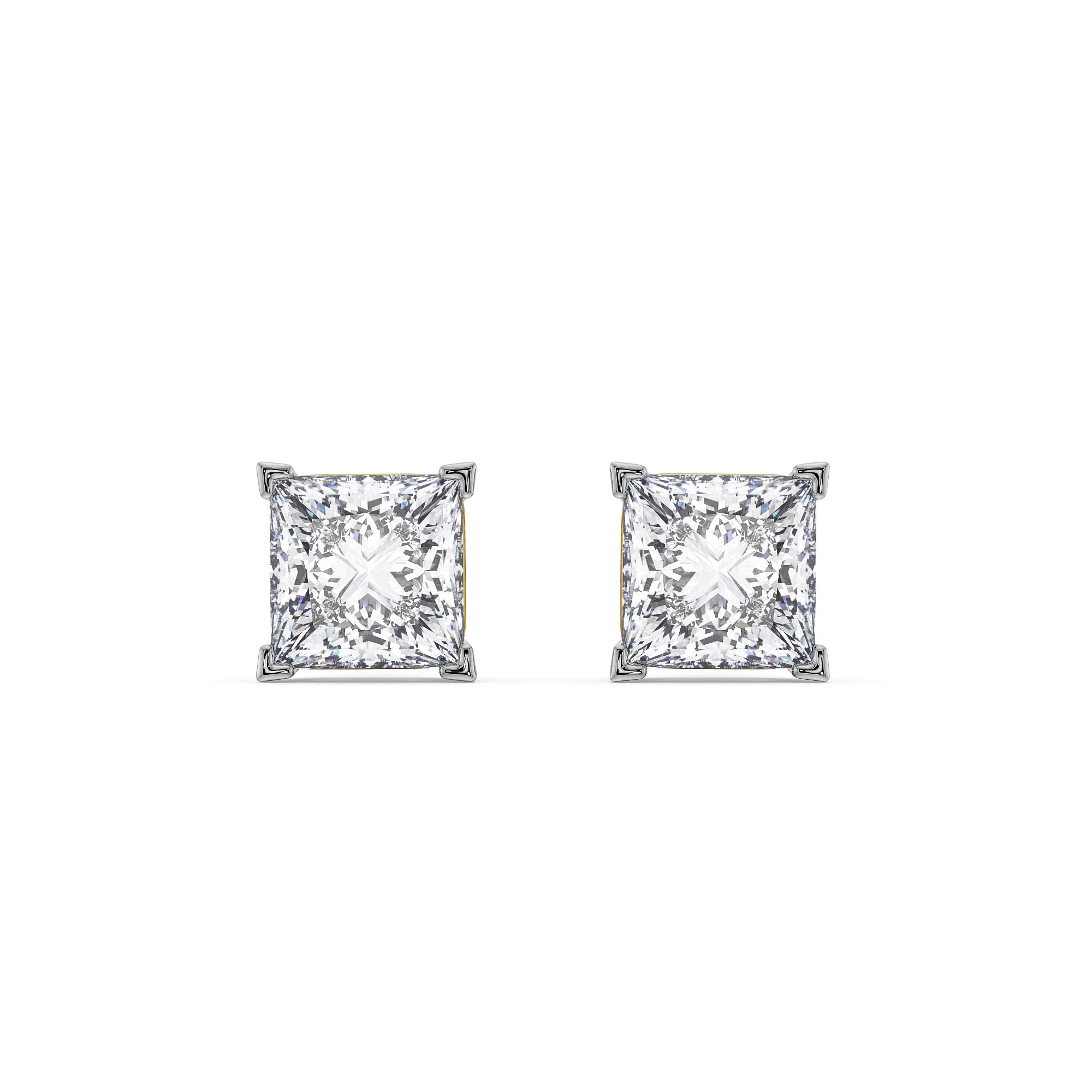 Lab Grown 1 CT Classic Square Diamond Studs_in-stock
