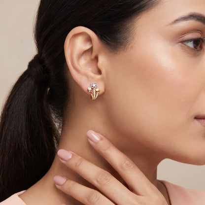 Floral Bloom Lab Grown Diamond Studs
