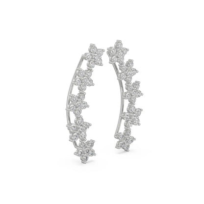 Starry Diamond Earrings Side View