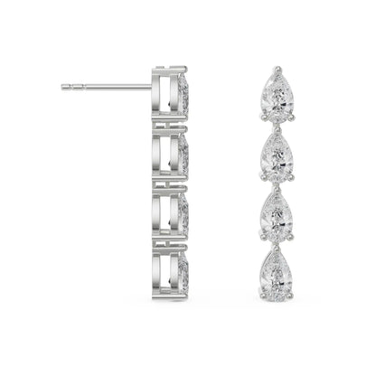 Quad pear diamond drop Prospective View