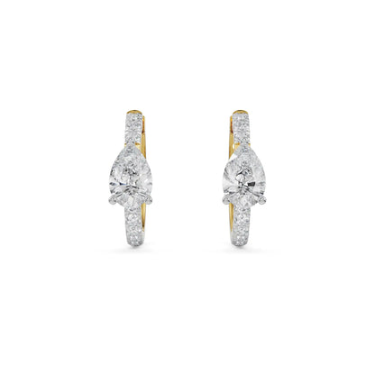 Circle Pear Lab Grown Diamond Hoops_in-stock
