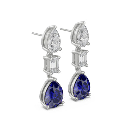 Radiant Gemstone Earrings Side View