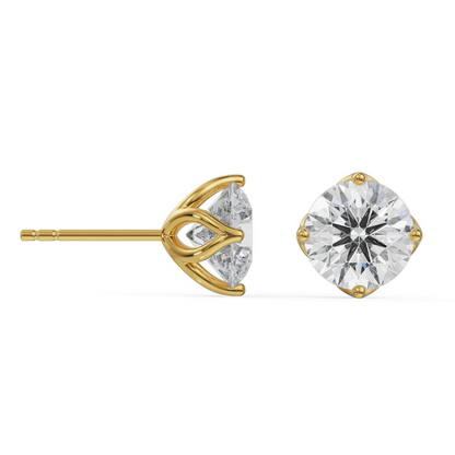 2 CT Timeless Solitaire Studs Prospective View