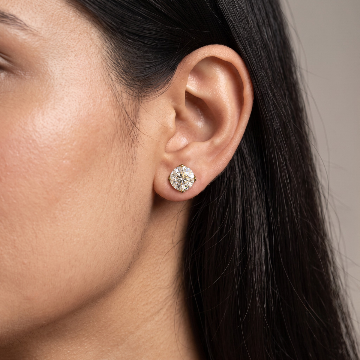 2 CT Timeless Lab Grown Diamond Solitaire Studs