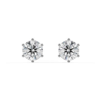 1 CT Versatile Solitaire Studs Front View