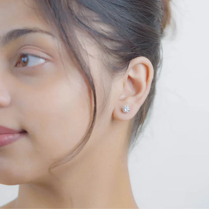 1 CT Petal Lab Grown Diamond Solitaire Studs_in-stock