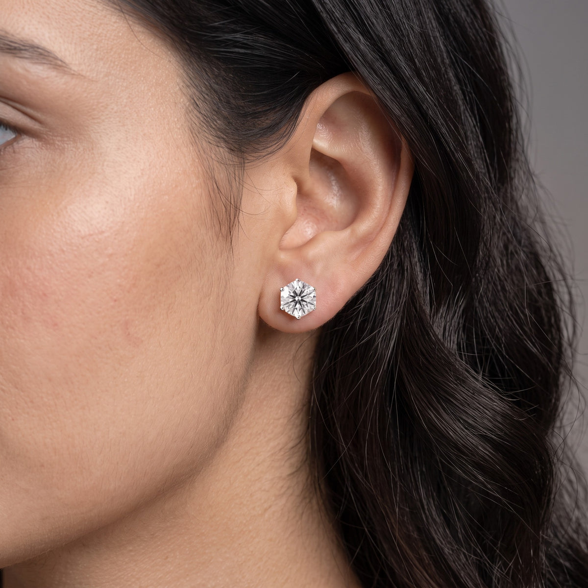 2 CT Petal Lab Grown Diamond Solitaire Studs