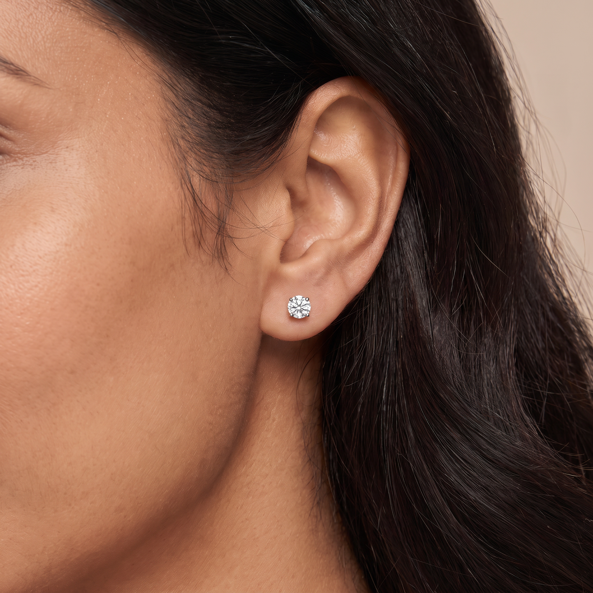 Lab-Grown 1 CT Classic Round Diamond Studs