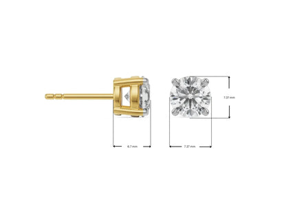 Dimension Guide for 1.5 CT Stunning Lab Grown Diamond Studs