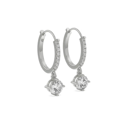 Jisora Drop Diamond Earrings Side View