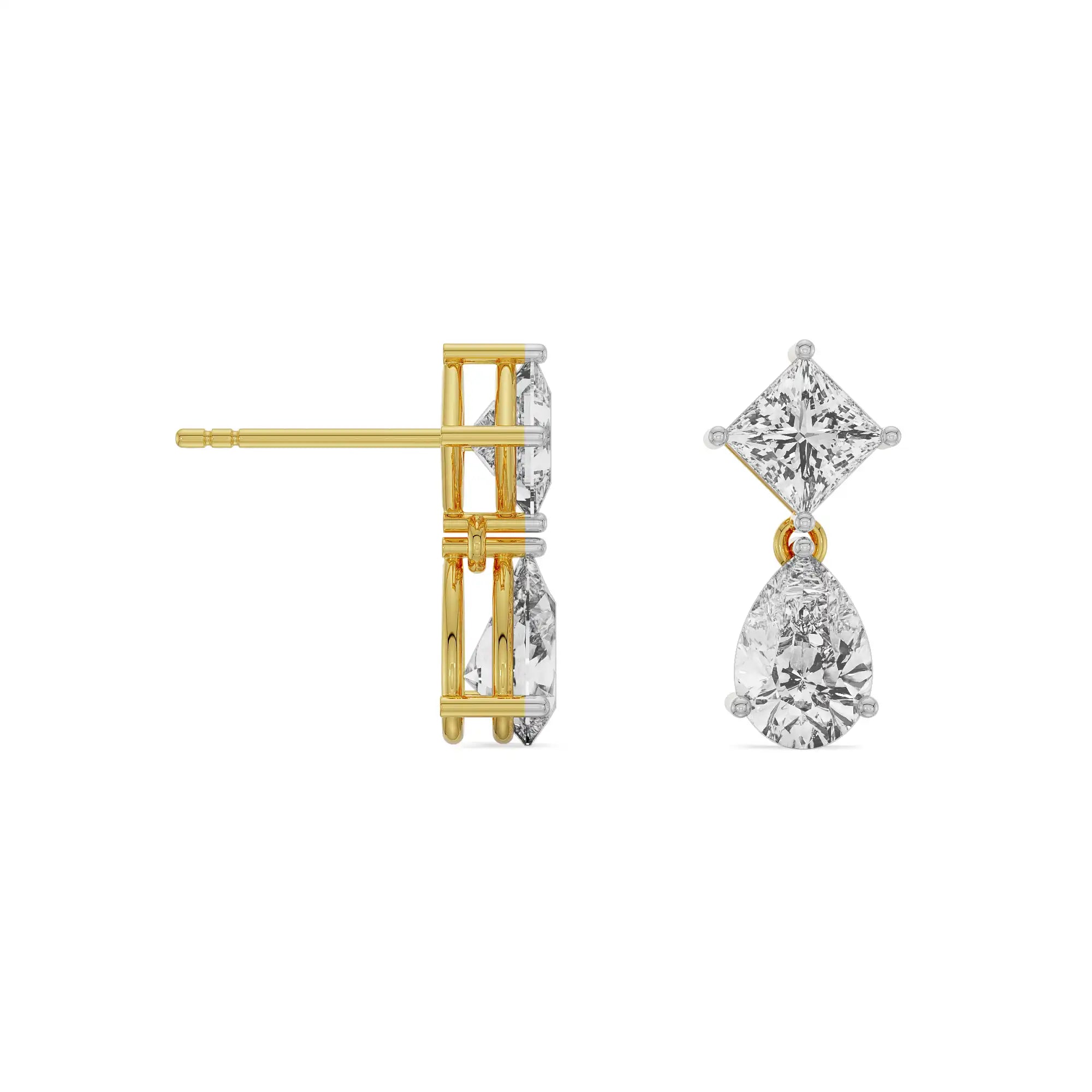 Princess Pear Lab Grown Diamond Drop Earrings_in-stock