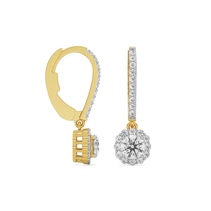 Round Halo Lab Grown Diamond Dangler Earrings_in-stock