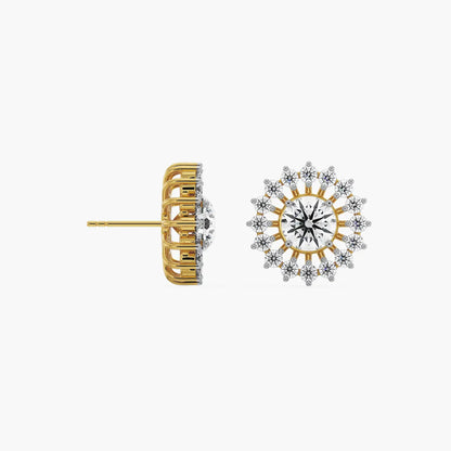 0.50 CT Chakra Detachable Lab Diamond Studs 9KT