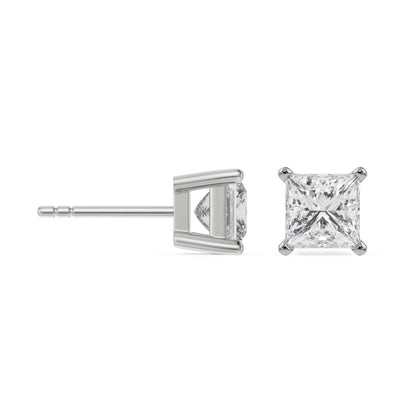 2 CT Timeless Princess Solitaire Studs Prospective View
