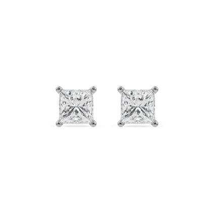 2 CT Timeless Princess Solitaire Studs front view