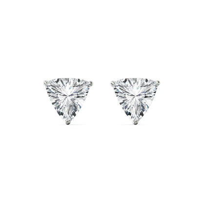 1 CT Trillion Diamond Studs Front View