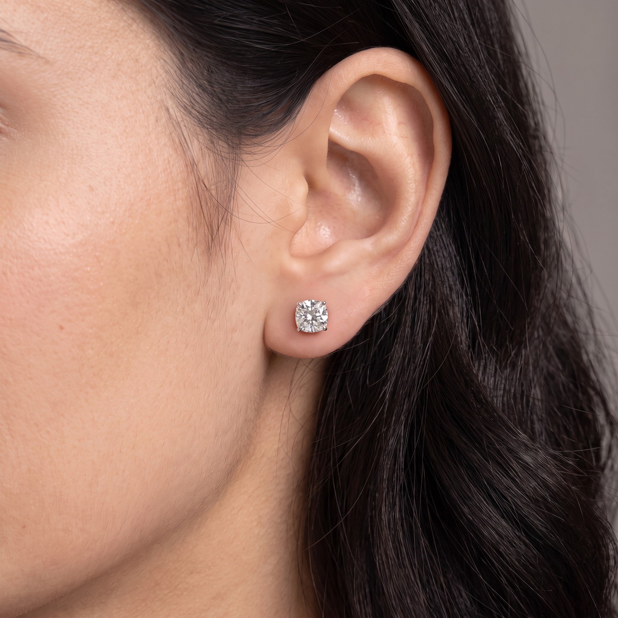 0.50 CT Cushion Lab Grown Diamond Studs