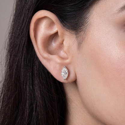 1 CT Marquise Lab Grown Diamond Studs