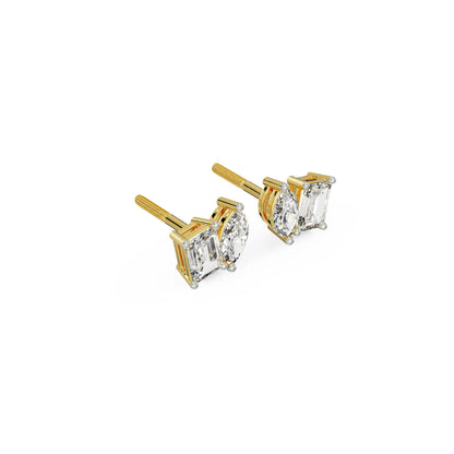 Duo Solitaire Lab Grown Diamond Studs 9KT