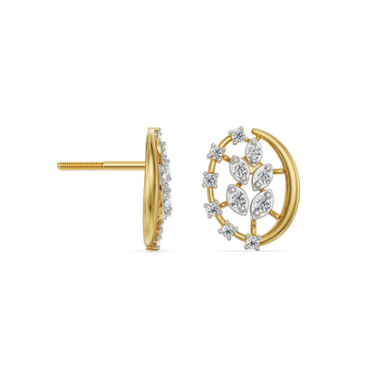 Leafy Lab Grown Diamond Studs_in-stock