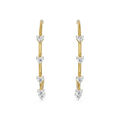 Dancing Hearts Dangle Hoop Earrings_in_stock