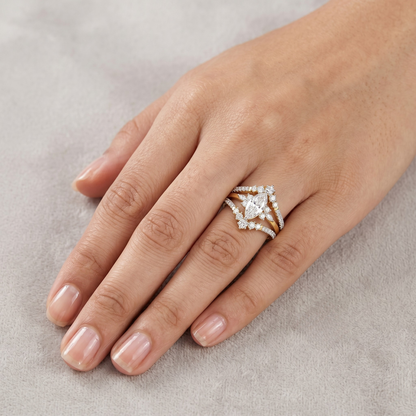 Vintage Marquise Lab Diamond Ring