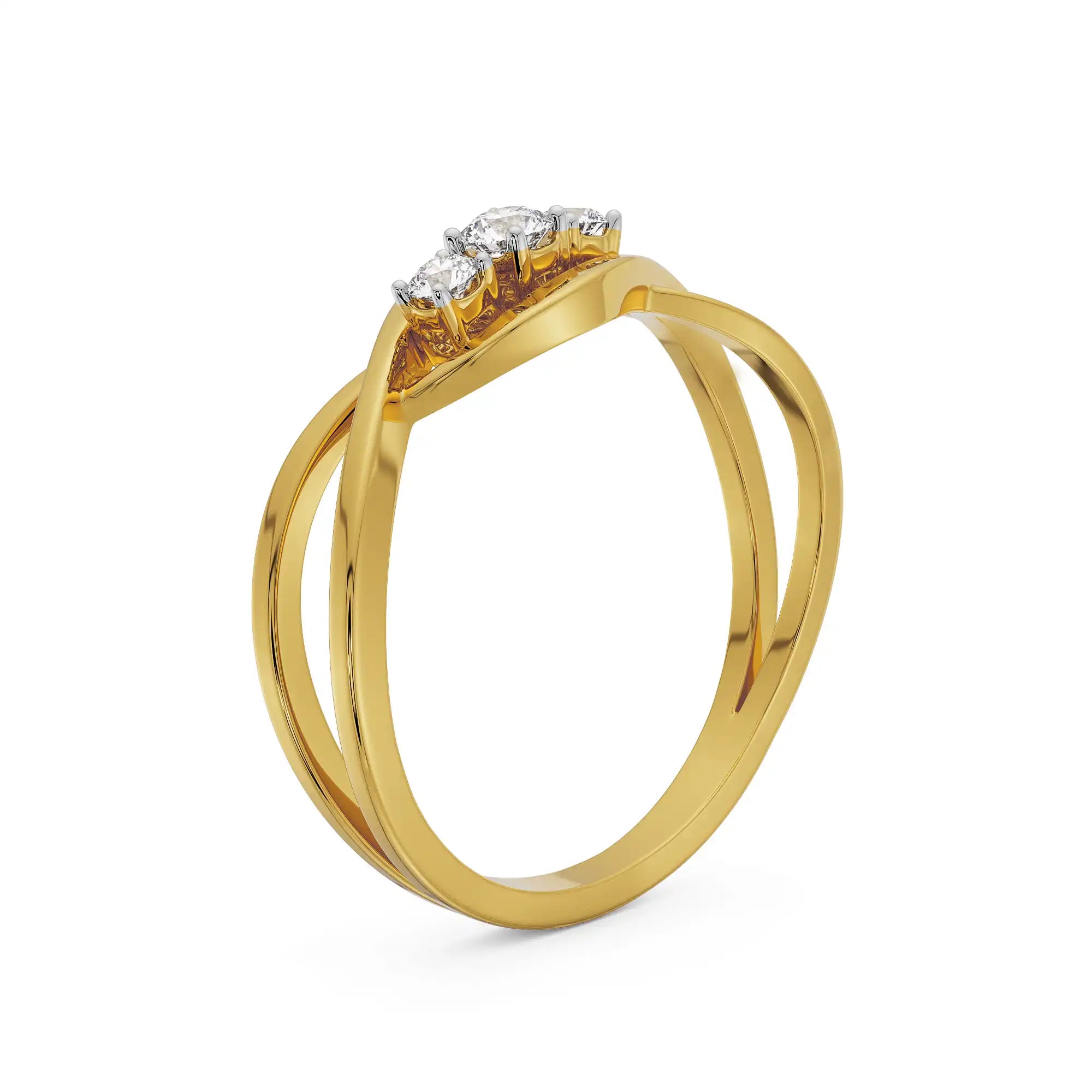 Trifecta of Diamonds Band Back View