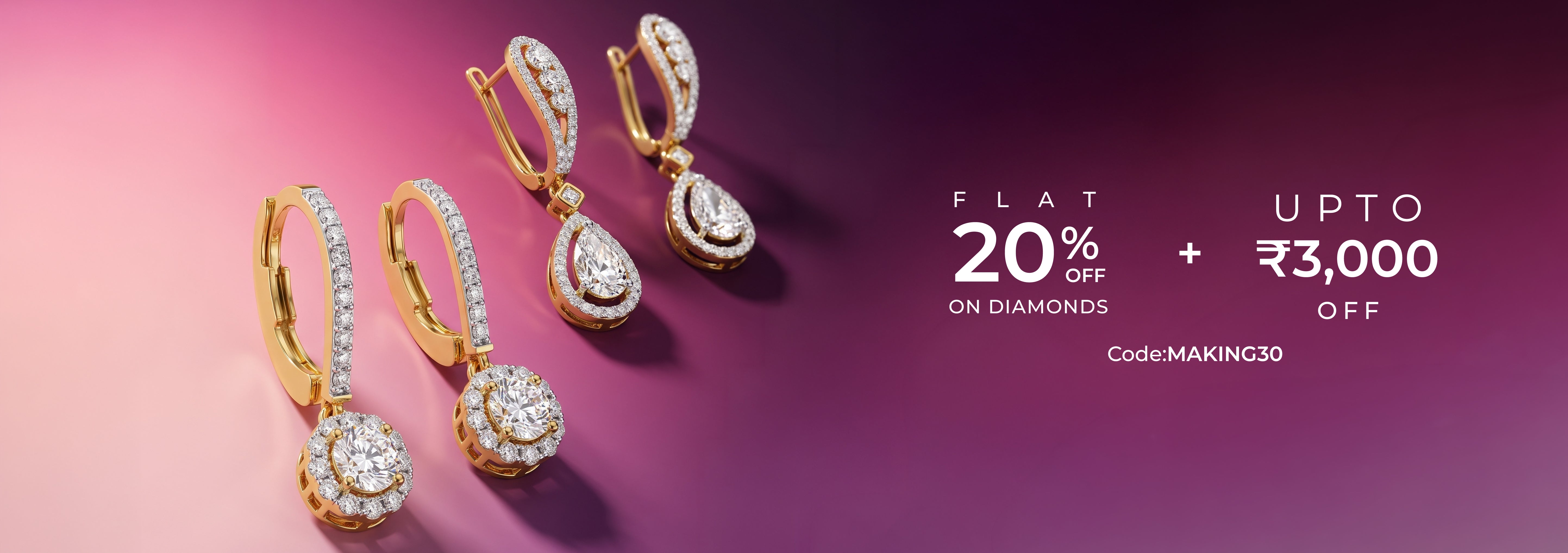 Diamond Hoop Earrings Mobile Banner
