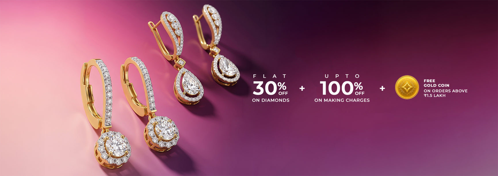 Diamond Hoop Earrings Mobile Banner