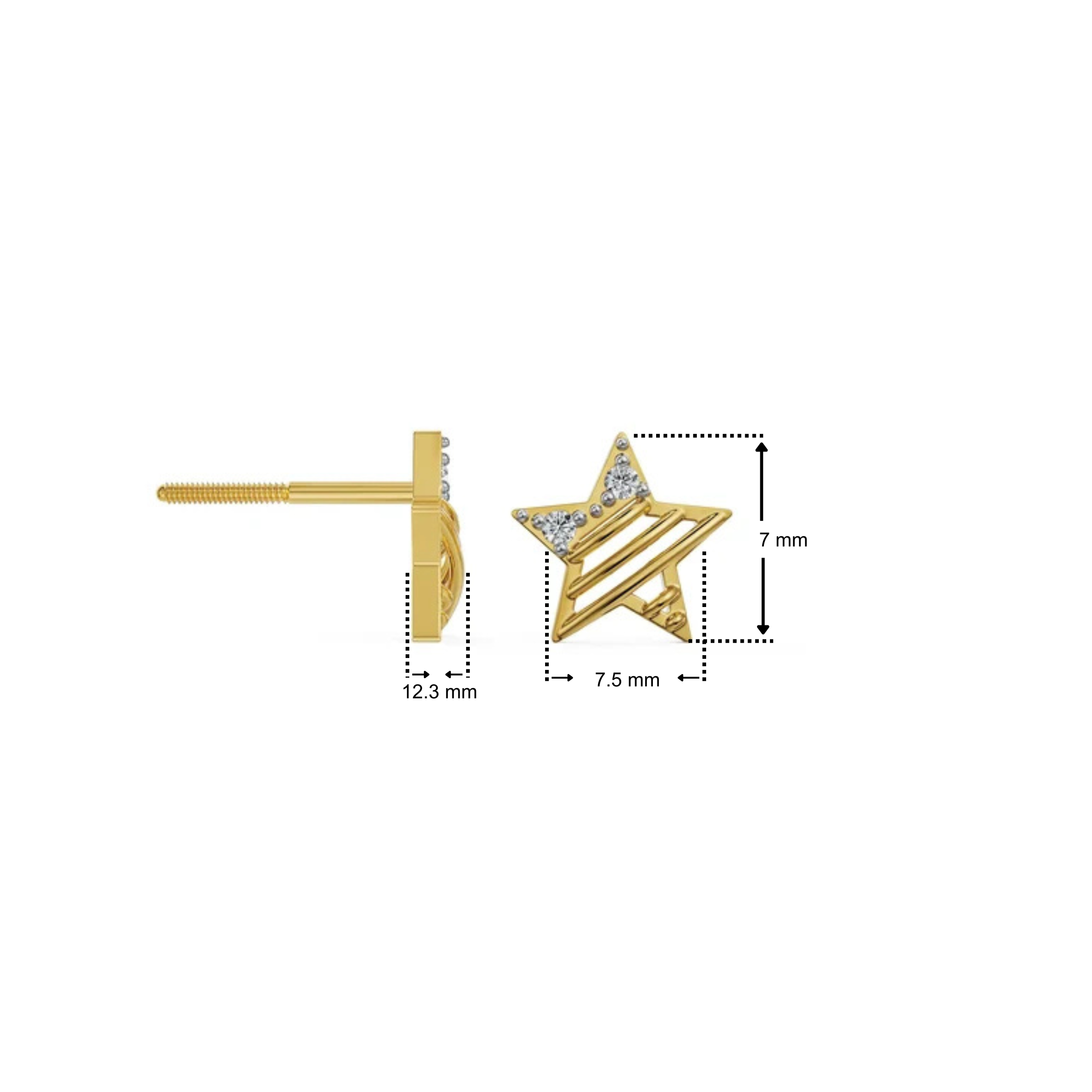 Twinkle Star Lab Grown Diamond Studs