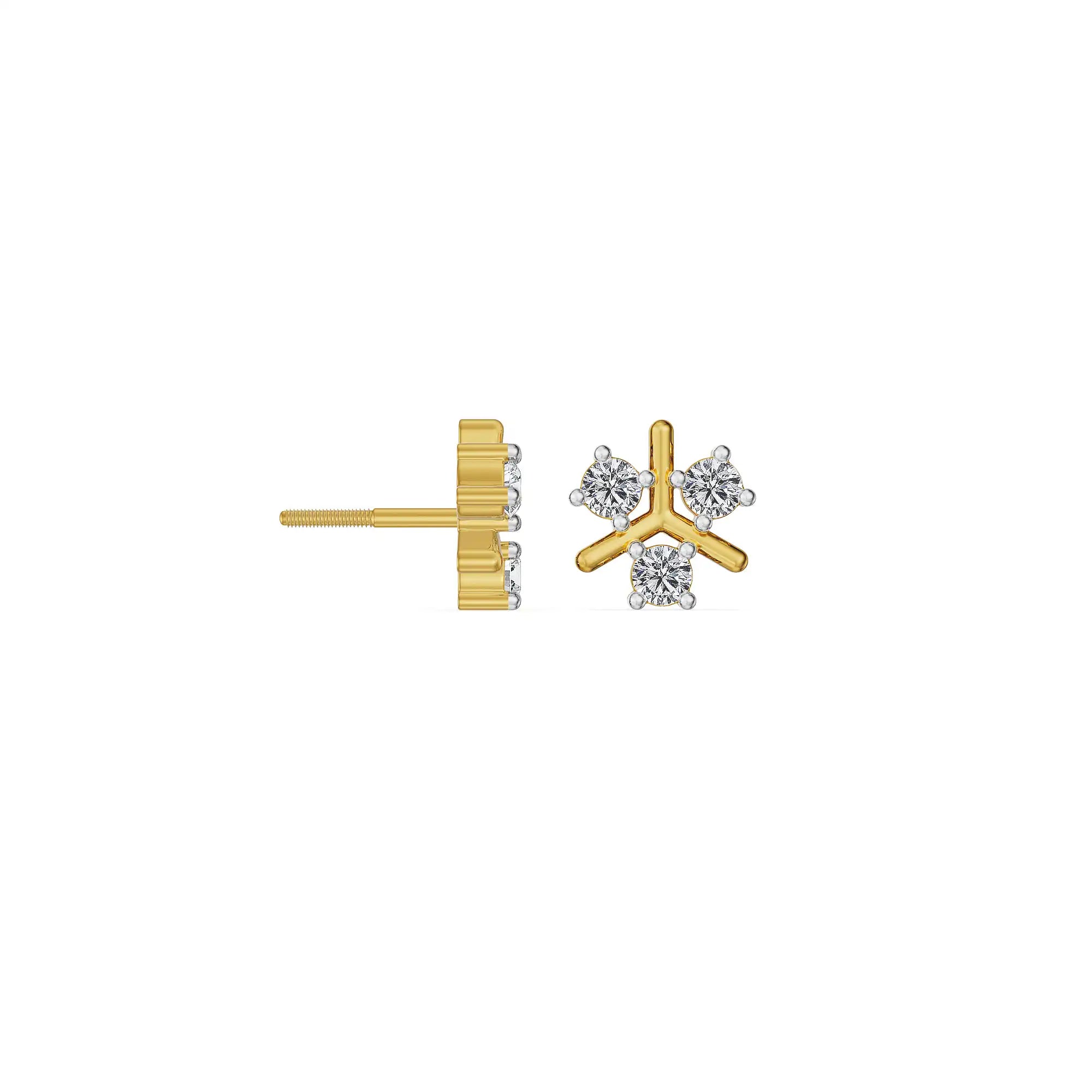 Twinkle Trio Lab Grown Diamond Studs