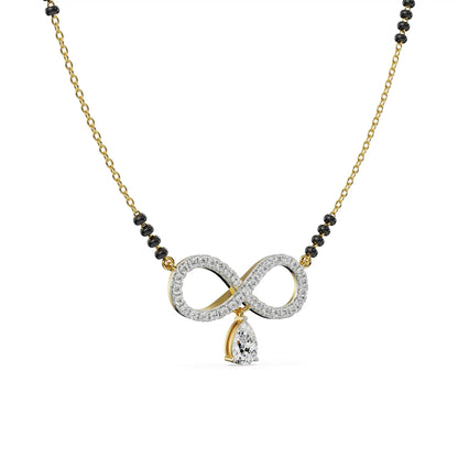 Infinity Drop Diamond Mangalsutra Side View