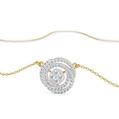 Circle of Life Diamond Mangalsutra front view in 9KT