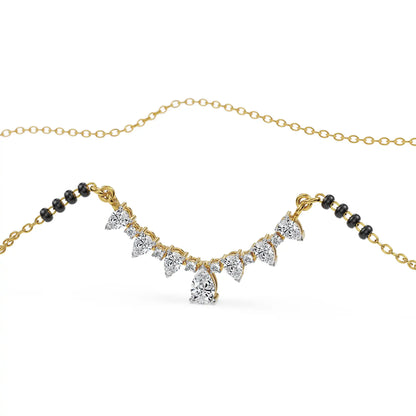 Saptapadi Lab Grown Diamond Mangalsutra - front view