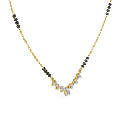 Saptapadi Lab Grown Diamond Mangalsutra - side view