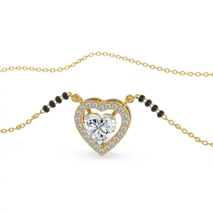 Sweetheart Lab Grown Diamond Mangalsutra - front view