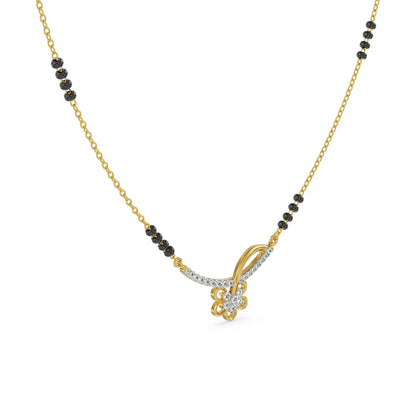 Flora Bloom Lab Grown Diamond Mangalsutra - side view