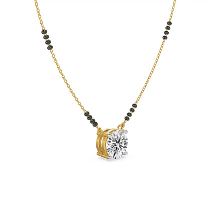 Solitaire Lab Grown Diamond Mangalsutra - side view
