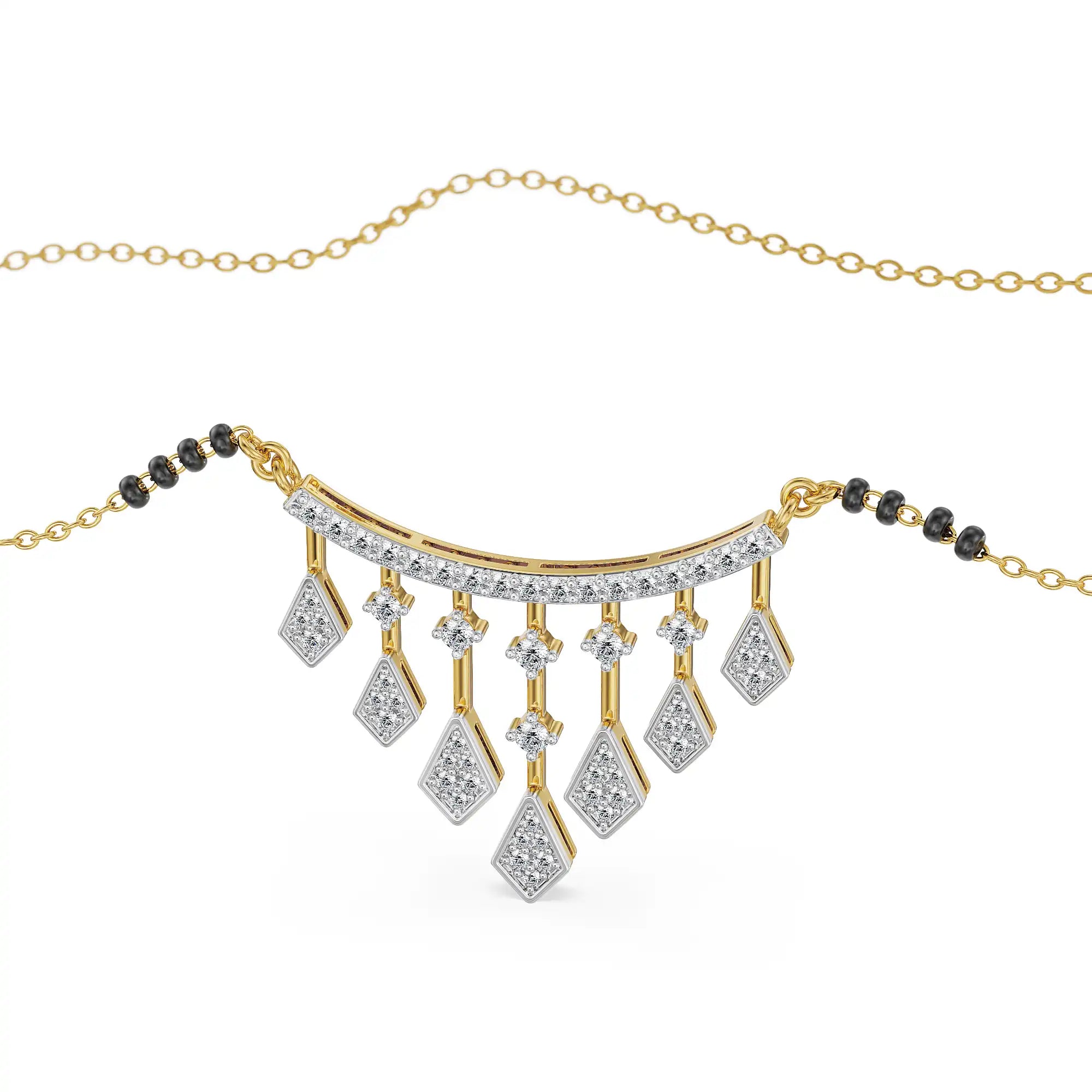 Noor Lab Grown Diamond Mangalsutra - top view