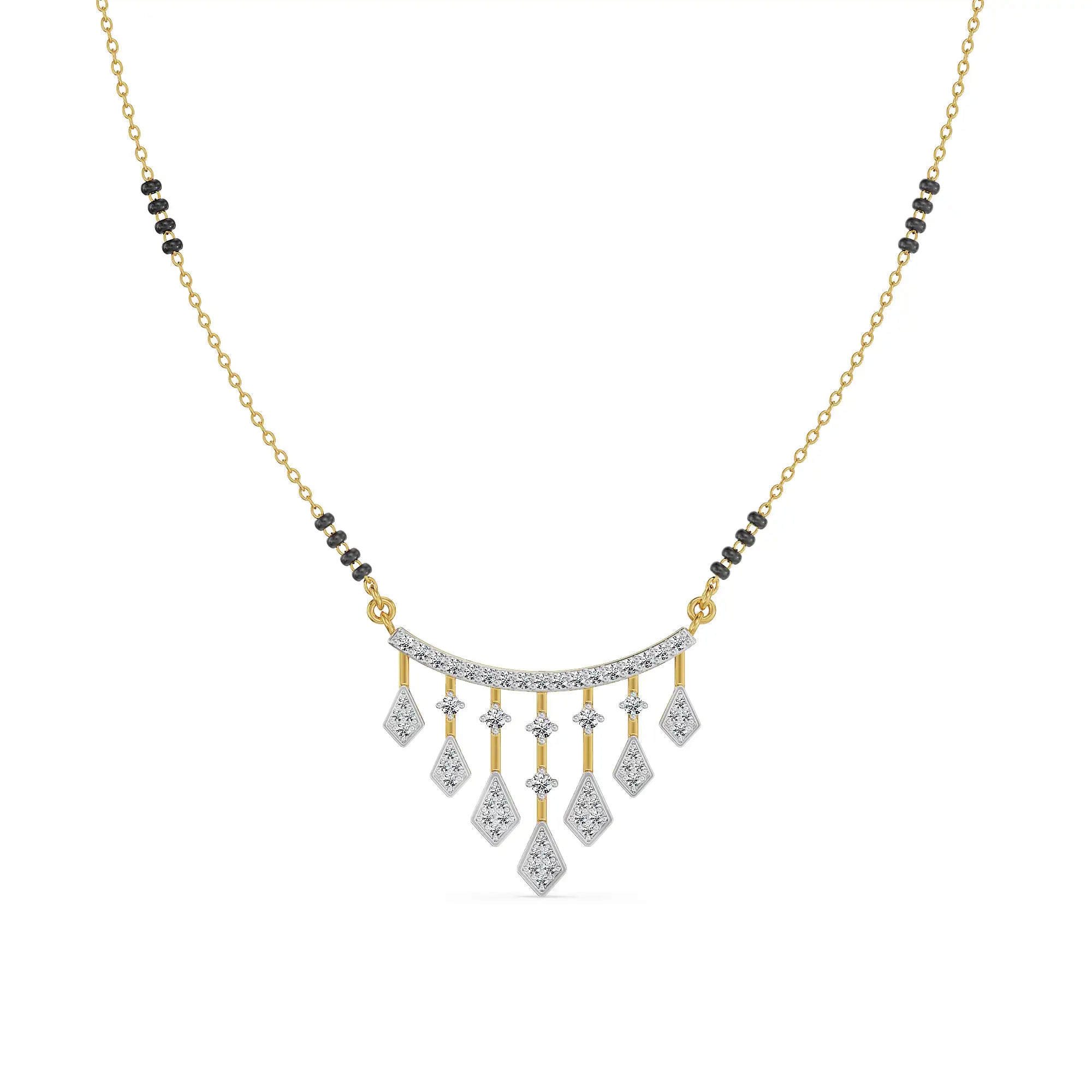 Noor Lab Grown Diamond Mangalsutra - front view