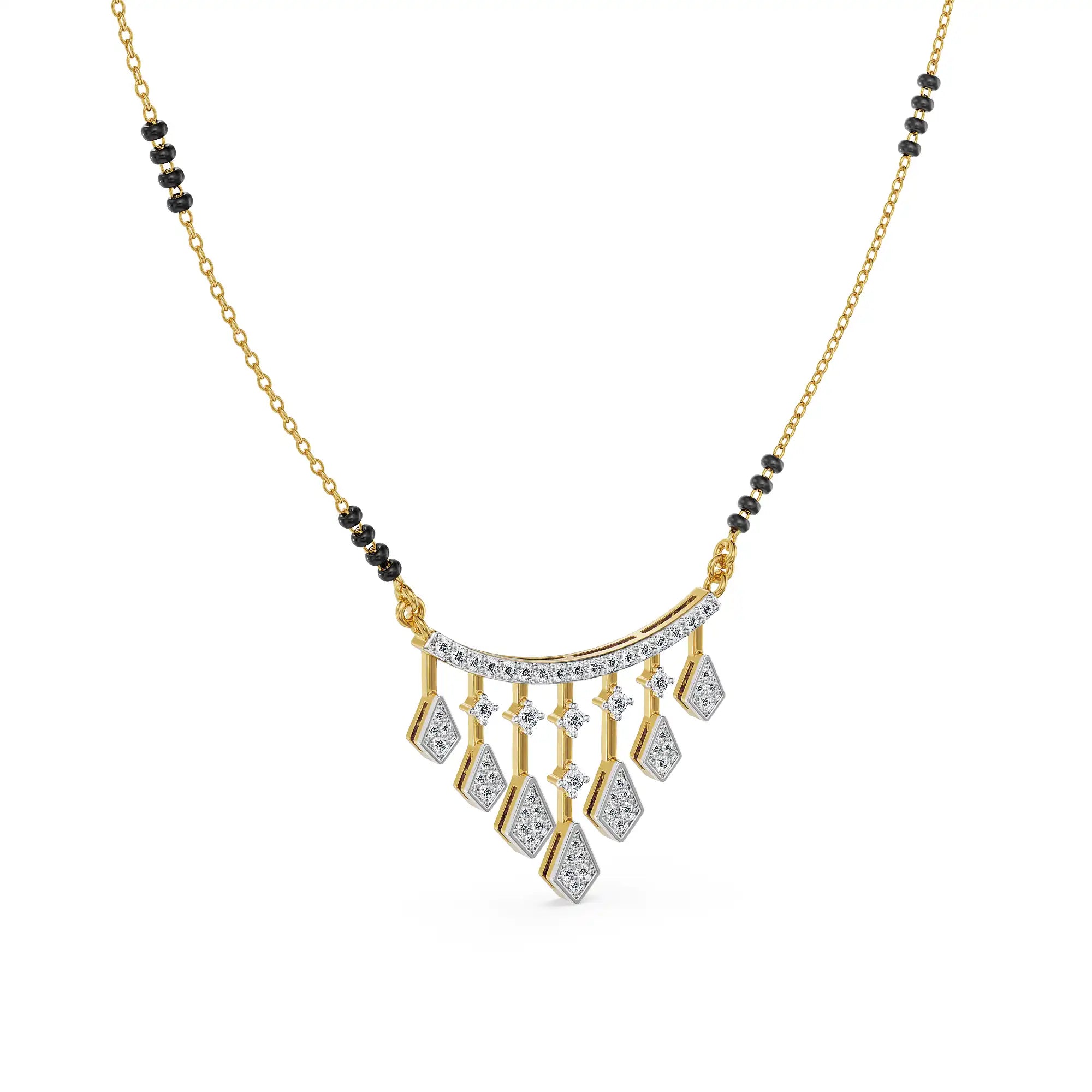 Noor Lab Grown Diamond Mangalsutra - side view