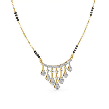 Noor Lab Grown Diamond Mangalsutra - side view