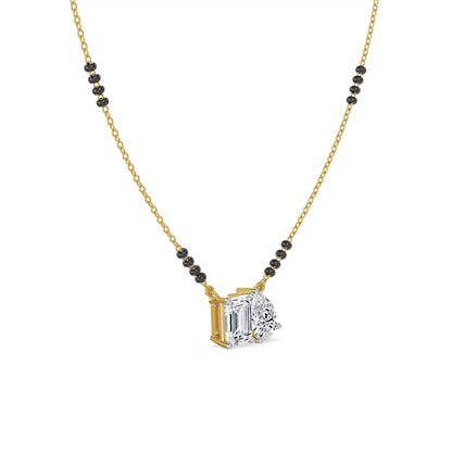 Twinflame Lab Grown Diamond Mangalsutra -  side view