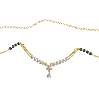 Vivaah Lab Grown Diamond Mangalsutra - top view