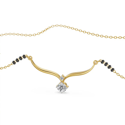 Bandhan Lab Grown Diamond Mangalsutra - perspective view