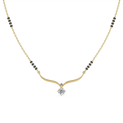 Bandhan Lab Grown Diamond Mangalsutra - front view
